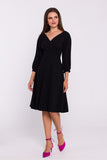 Elegant Romantic Knit Dress with Adjustable Sleeves