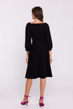 Elegant Romantic Knit Dress with Adjustable Sleeves