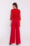 Chic Lace Top Jumpsuit with Elegant Wide Legs for Events