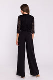 Romantic Lace-Top Jumpsuit with Elegant Wide Legs