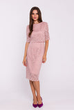 Chic Two-Layer Lace Pencil Dress for Elegant Occasions