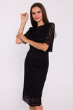 Chic Two-Layer Pencil Dress with Lace Overlay for Elegance