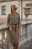 Elegant Kimono Dress with Eco Leather Belt for Women