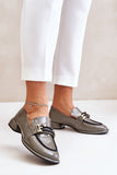 Elegant Womenâs Leather Half Shoes with Charming Ornament