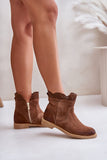 Stylish Women's Suede Boots with Openwork Detail