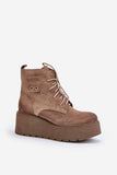 Stylish Women's Suede Boots with Platform and Zipper Closure