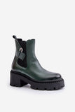 Stylish Insulated Leather Boots with Unique Safety Pin Detail