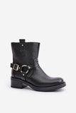 Natural Leather Insulated Booties with Zipper Closure