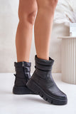 Stylish Women's Leather Boots with Zipper & Insulated Comfort