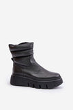 Stylish Women's Leather Boots with Zipper & Insulated Comfort