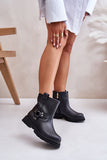 Stylish Natural Leather Boots with Zipper and Stripes