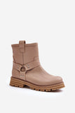 Stylish Natural Leather Boots with Zipper Closure