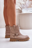 Stylish Natural Leather Boots with Zipper Closure