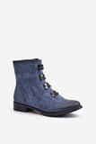 Stylish Eco Leather Boots with Zipper and Decorative Elastics