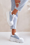 Stylish Natural Leather Sneakers with Platform Comfort