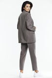 Elegant Loose Fit Taupe Jacket for Stylish Comfort