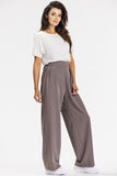 Elegant Wide-Leg Pants in Taupe - Comfort Meets Style