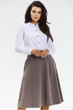 Elegant Flared Midi Skirt for Formal and Business Wear