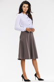 Elegant Flared Midi Skirt for Formal and Business Wear