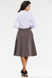 Elegant Flared Midi Skirt for Formal and Business Wear