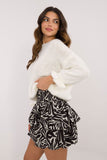 Chic Ruffled Mini Skirt with Animal Print for Any Occasion