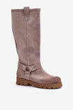 Chic Suede Knee-High Boots with Zipper Closure for Women
