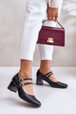 Elegant Women's Leather Pumps with Stylish Straps