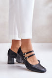 Elegant Women's Leather Pumps with Stylish Straps