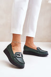 Stylish Women's Leather Moccasins with Decorative Detail