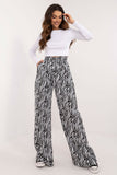 Chic Women's Casual Set with Animal Print and Ribbed Blouse