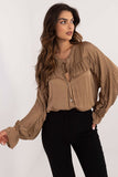 Elegant Ruffle Blouse with Sensual Neckline for Women