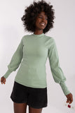 Chic Ribbed Long Sleeve Blouse with Stylish Wide Cuffs