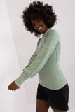 Chic Ribbed Long Sleeve Blouse with Stylish Wide Cuffs