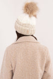 Cozy Plaid Winter Beanie with Fluffy Pom-Pom and Fleece Lining