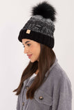 Cozy Plaid Winter Beanie with Fluffy Pom-Pom & Fleece Lining