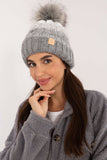 Cozy Plaid Winter Beanie with Fluffy Pom-Pom & Fleece Lining