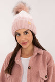 Cozy Plaid Winter Beanie with Fluffy Pom-Pom & Fleece Lining