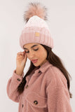 Cozy Plaid Winter Beanie with Fluffy Pom-Pom & Fleece Lining