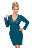 Elegant Long-Sleeved Lace Nightgown for Ultimate Comfort