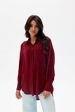 Chic Asymmetrical Women's Shirt with Button Front & Pocket