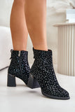 Elegant Insulated Suede Women's Boots with Embossed Design
