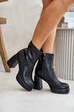 Elegant Natural Leather Stiletto Boots with Insulation