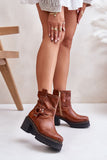 Stylish Natural Leather Women's Boots with Side Zipper