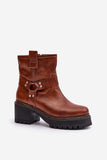 Stylish Natural Leather Women's Boots with Side Zipper