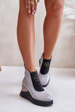 Fashionable Women's Natural Leather Boots with Zipper Closure