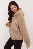 Chic Casual Jacket with Corduroy Sleeves and Hood