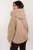 Chic Casual Jacket with Corduroy Sleeves and Hood