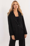 Elegant Women's Rhinestone-Dotted Blazer for Formal Events