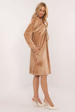 Elegant Velour Everyday Dress with Heart Neckline