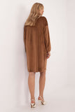 Chic Velour Dress with Heart Neckline for Effortless Style